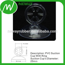 High Clear Industrial 25mm Suction Cup with Ring